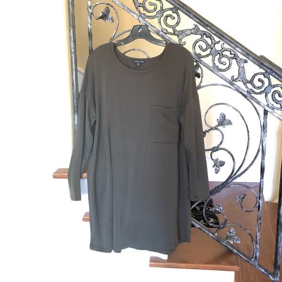 Eileen Fisher Cozy Fleece Tunic Top - Picture 1 of 8